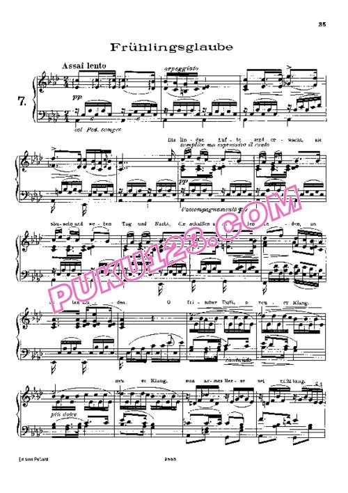 天天钢琴网-免费下载Liszt - Transcription - Schubert - Song 07 - Frühlingsglaube 李斯特改编