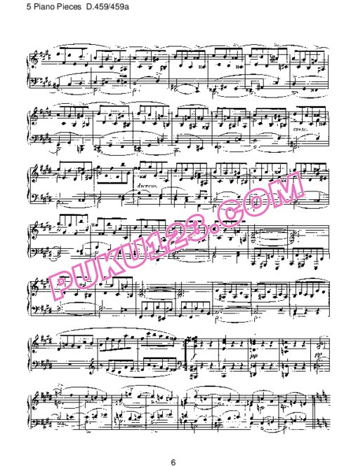天天钢琴网-免费下载Schubert - Piano Sonata No.3 in E Major D.459