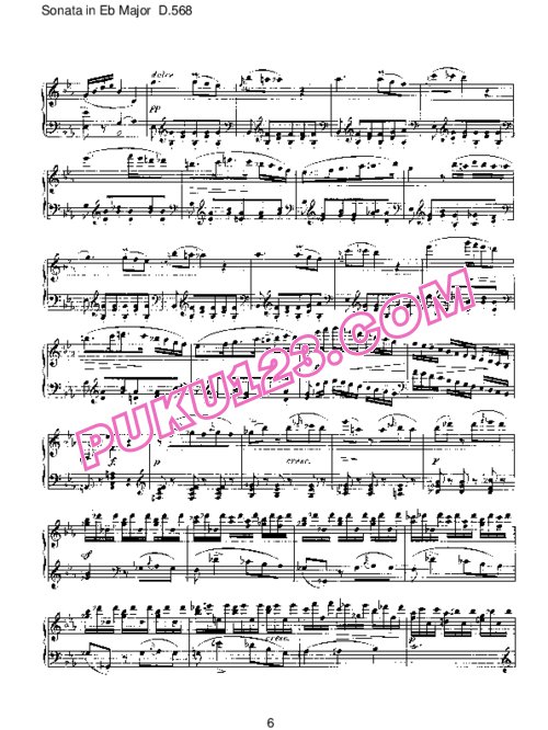 天天钢琴网-免费下载Schubert - Piano Sonata No.7 in Eb Major D.568