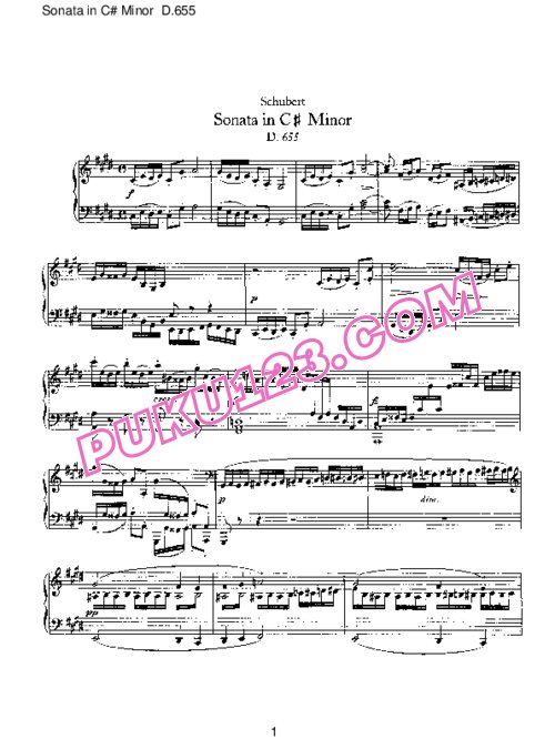 天天钢琴网-免费下载Schubert - Piano Sonata No.12 in C_ Minor D.655 (Fragment)
