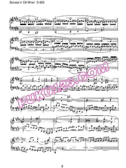 天天钢琴网-免费下载Schubert - Piano Sonata No.12 in C_ Minor D.655 (Fragment)