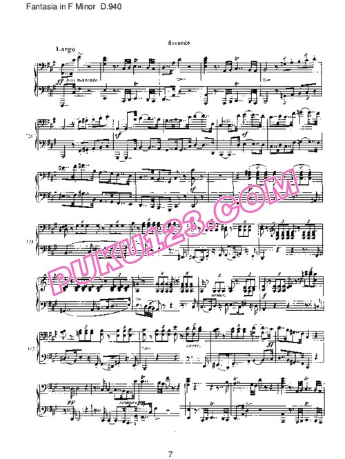 天天钢琴网-免费下载Schubert - Fantasia in f Minor D.940 - 4 Hands