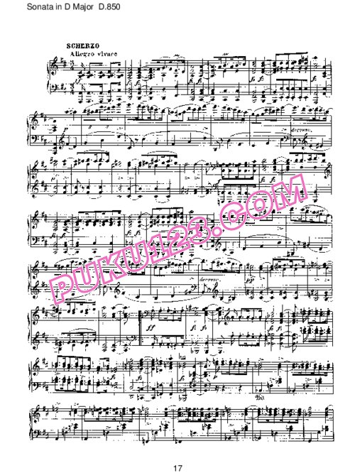 天天钢琴网-免费下载Schubert - Piano Sonata No.17 in D Major D.850