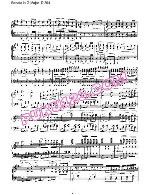 天天钢琴网-免费下载Schubert - Piano Sonata No.18 in G Major D.894