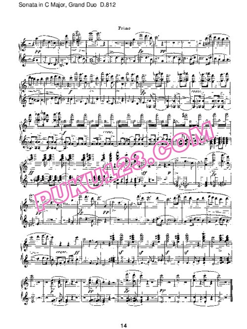 天天钢琴网-免费下载Schubert_-_Piano_Sonata_in_C_Major,_Grand_Duo_D.812_-_4_Hands
