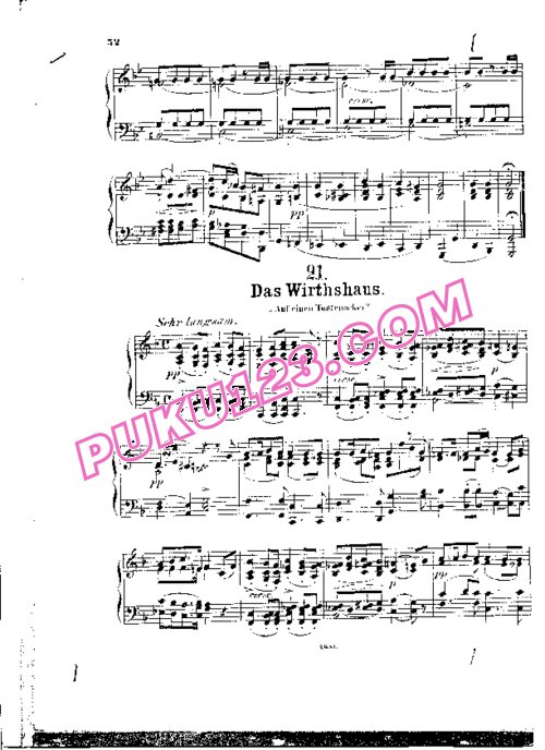 天天钢琴网-免费下载Schubert - Wittmann - Das Wirtshaus from Winterreise D.911 维特曼改编钢琴独奏版