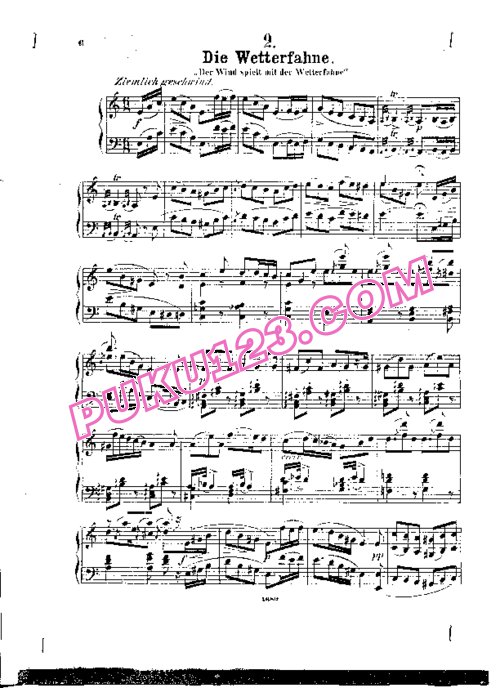 天天钢琴网-免费下载Schubert - Wittmann - Die Wetterfahne from Winterreise D.911 维特曼改编钢琴独奏版