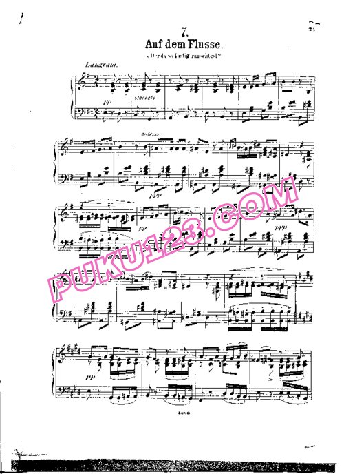 天天钢琴网-免费下载Schubert - Wittmann - Auf dem Flusse from Winterreise D.911 维特曼改编钢琴独奏版