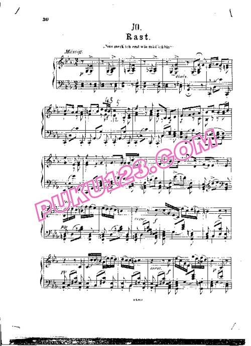 天天钢琴网-免费下载Schubert - Wittmann - Rast from Winterreise D.911 维特曼改编钢琴独奏版