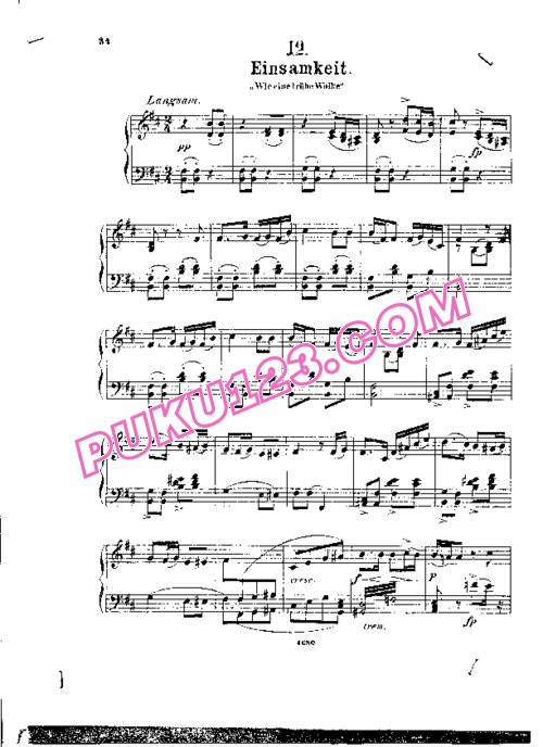天天钢琴网-免费下载Schubert - Wittmann - Einsamkeit from Winterreise D.911 维特曼改编钢琴独奏版