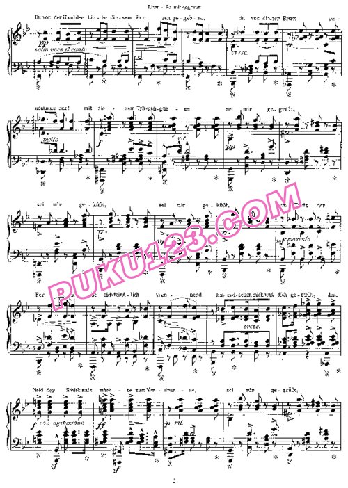 天天钢琴网-免费下载Schubert - Liszt - Sei mir gegrusst D.741 李斯特改编钢琴独奏版