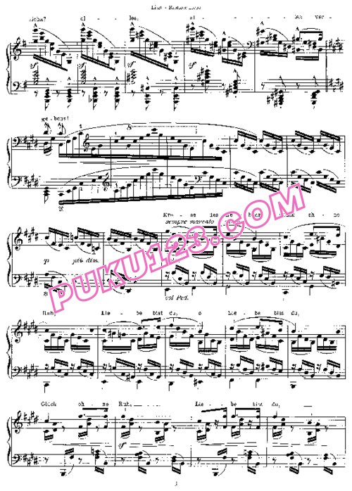天天钢琴网-免费下载Schubert - Liszt - Rastlose Liebe D.138 李斯特改编钢琴独奏版