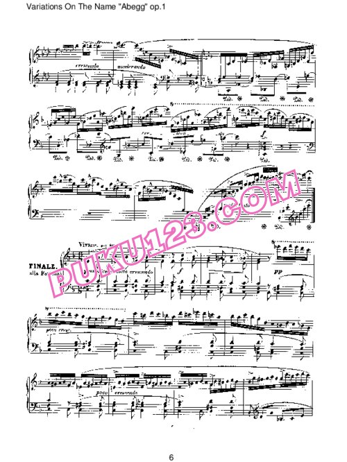 天天钢琴网-免费下载Schumann - Abegg Variations Op.1