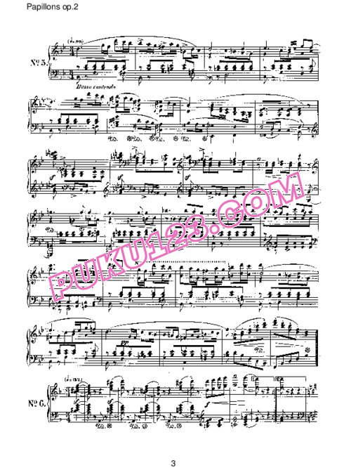 天天钢琴网-免费下载Schumann - Pappillons Op.2