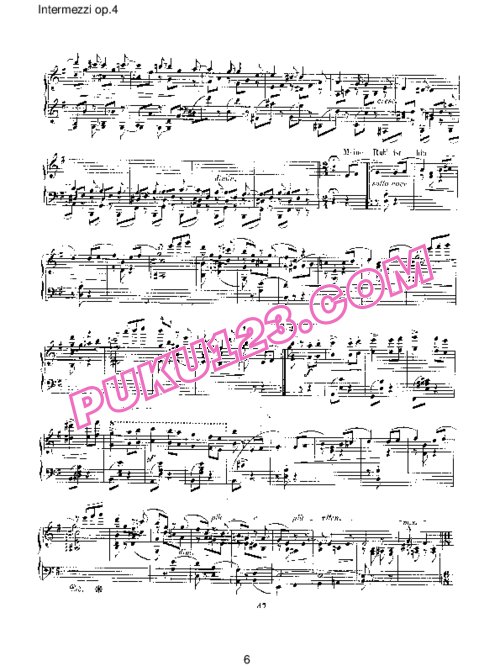 天天钢琴网-免费下载Schumann - Intermezzi Op.4