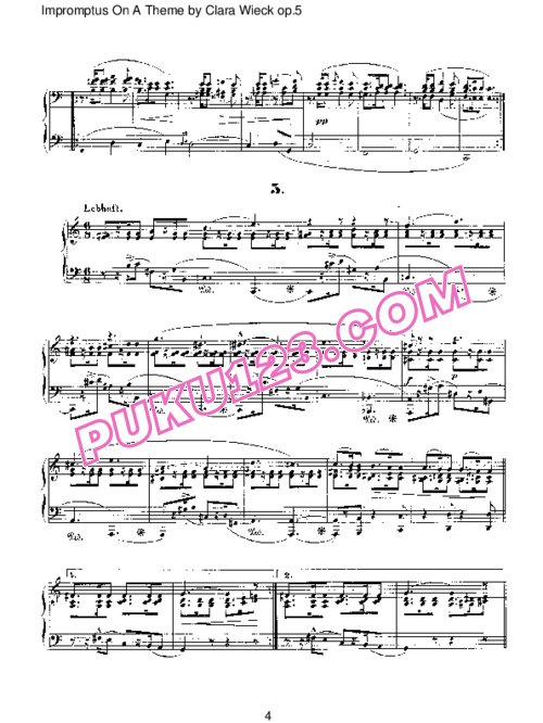 天天钢琴网-免费下载Schumann - Impromtus on a Theme by Clara Wieck Op.5