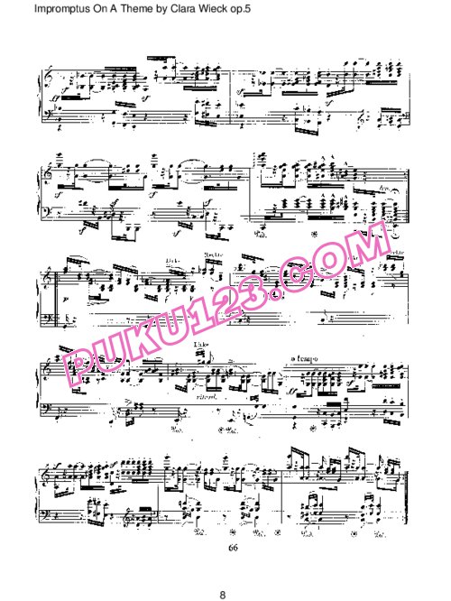 天天钢琴网-免费下载Schumann - Impromtus on a Theme by Clara Wieck Op.5
