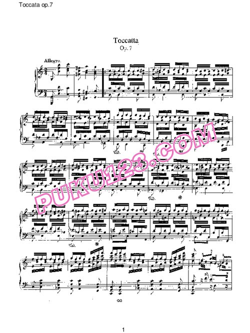 天天钢琴网-免费下载Schumann - Toccata in C Major Op.7