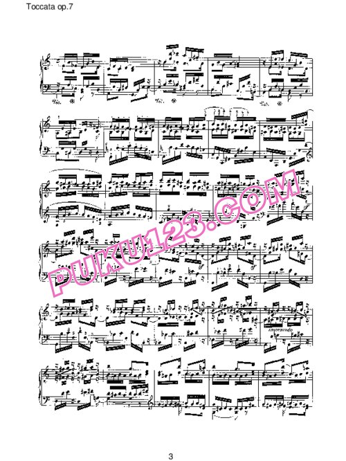 天天钢琴网-免费下载Schumann - Toccata in C Major Op.7