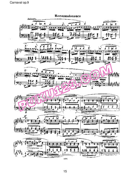 天天钢琴网-免费下载Schumann - Carnaval Op.9