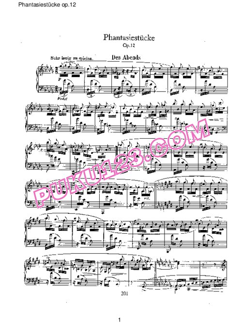 天天钢琴网-免费下载Schumann - Phantasiestücke Op.12