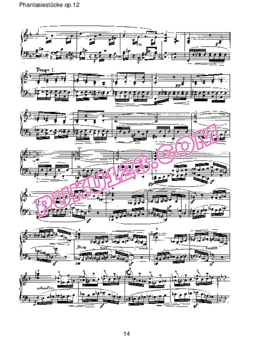 天天钢琴网-免费下载Schumann - Phantasiestücke Op.12