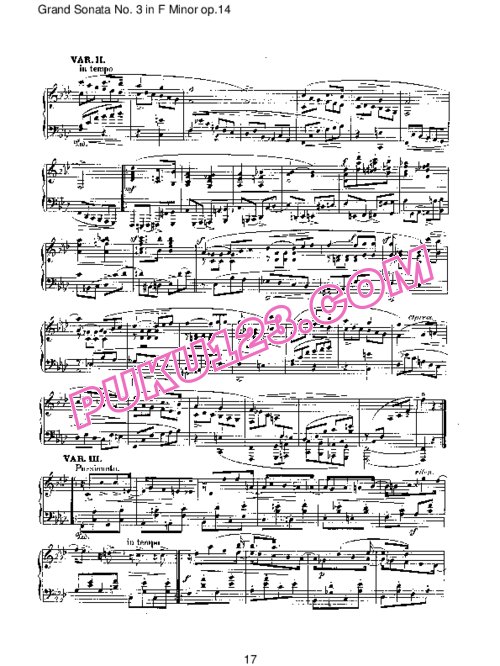 天天钢琴网-免费下载Schumann - Piano Sonata No.3 in f Minor Op.14