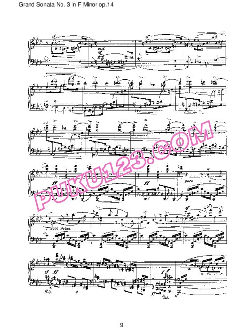 天天钢琴网-免费下载Schumann - Piano Sonata No.3 in f Minor Op.14