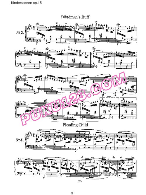 天天钢琴网-免费下载Schumann - Kinderszenen Op.15