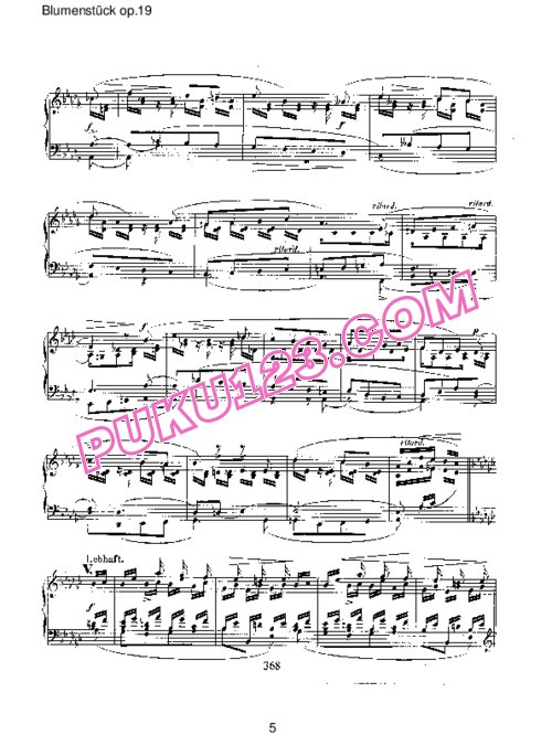 天天钢琴网-免费下载Schumann - Blumenstucke Op.19