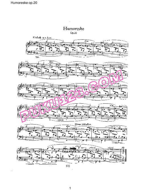 天天钢琴网-免费下载Schumann - Humoreske Op.20