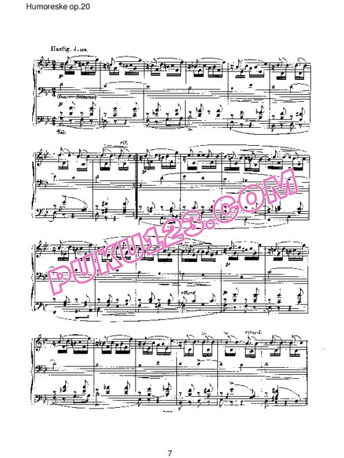 天天钢琴网-免费下载Schumann - Humoreske Op.20