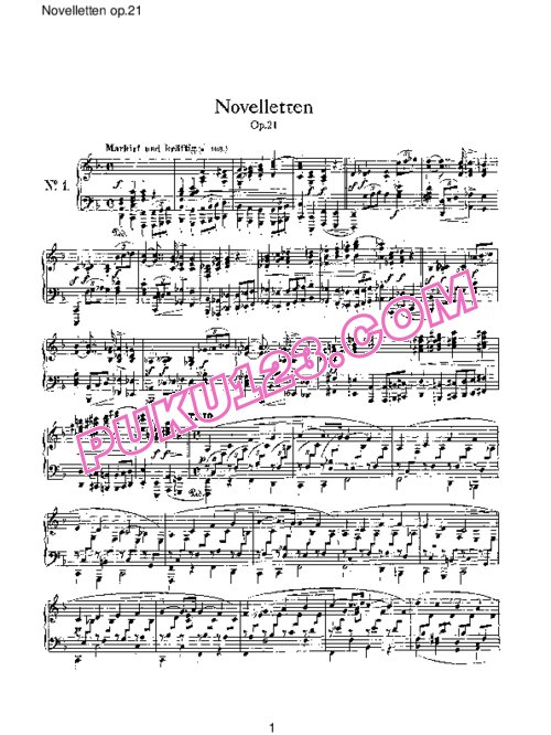 天天钢琴网-免费下载Schumann - Novelletten Op.21