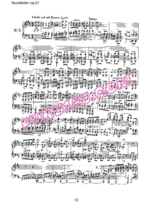 天天钢琴网-免费下载Schumann - Novelletten Op.21