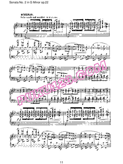 天天钢琴网-免费下载Schumann - Piano Sonata No.2 in g Minor Op.22