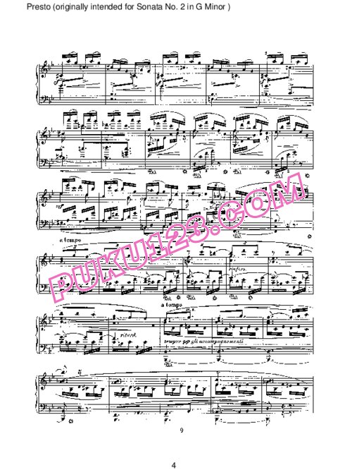 天天钢琴网-免费下载Schumann - Piano Sonata No.2 in g Minor, Supplement Op.22a 补遗