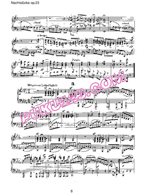天天钢琴网-免费下载Schumann - Nachtstücke Op.23