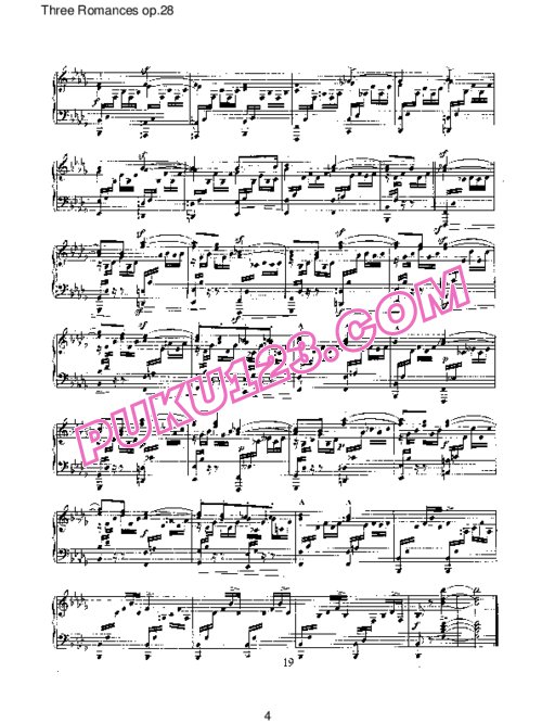 天天钢琴网-免费下载Schumann - 3 Romances Op.28