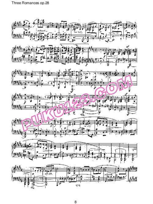天天钢琴网-免费下载Schumann - 3 Romances Op.28