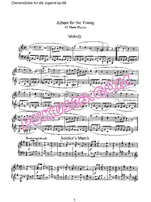 天天钢琴网-免费下载Schumann - Album fur die Jugend Op.68