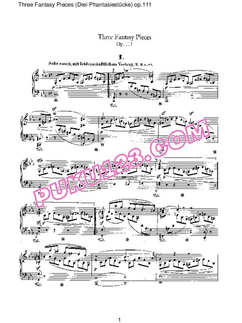 天天钢琴网-免费下载Schumann - Fantasy Pieces Op.111