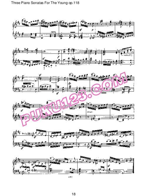 天天钢琴网-免费下载Schumann - Sonatas for the Young Op.118