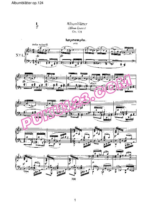 天天钢琴网-免费下载Schumann - Albumblätter Op.124