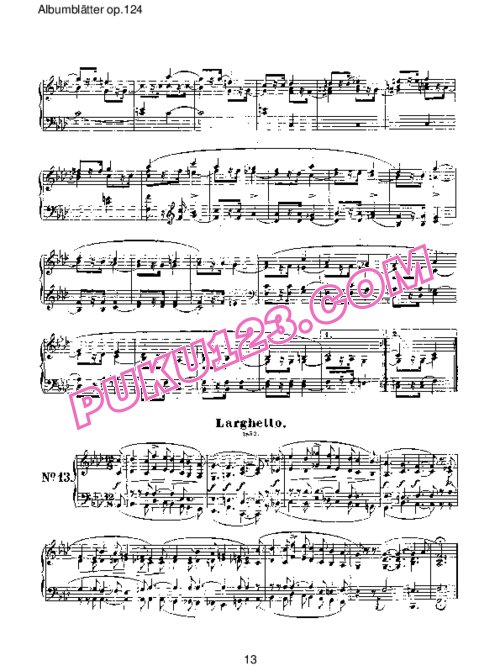 天天钢琴网-免费下载Schumann - Albumblätter Op.124
