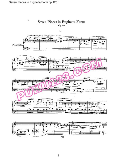天天钢琴网-免费下载Schumann - Seven Piano Pieces in the Form of Fugues Op.126