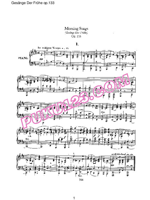 天天钢琴网-免费下载Schumann - Morning Songs Op.133