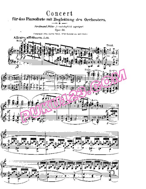 天天钢琴网-免费下载Schumann - Piano Concerto in a Minor Op.54 钢琴独奏
