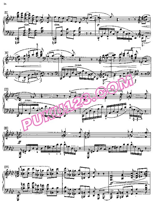天天钢琴网-免费下载Scriabin - Piano Sonata No.1 in f Minor Op.6