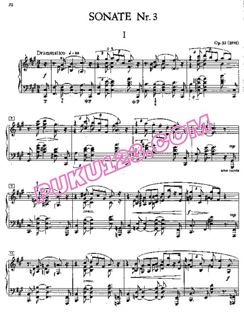 天天钢琴网-免费下载Scriabin - Piano Sonata No.3 in f-Sharp Minor Op.23