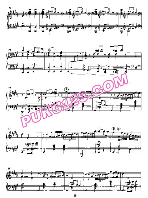 天天钢琴网-免费下载Scriabin - Piano Sonata in e-Flat Minor